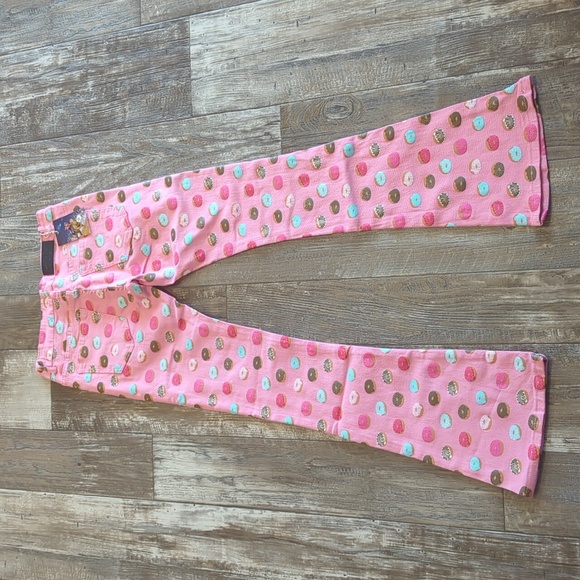 RANCH DRESS'N Fallon Taylor "pink donut" print bootcut rodeo jeans sz 26 NEW/NWT - Picture 5 of 11